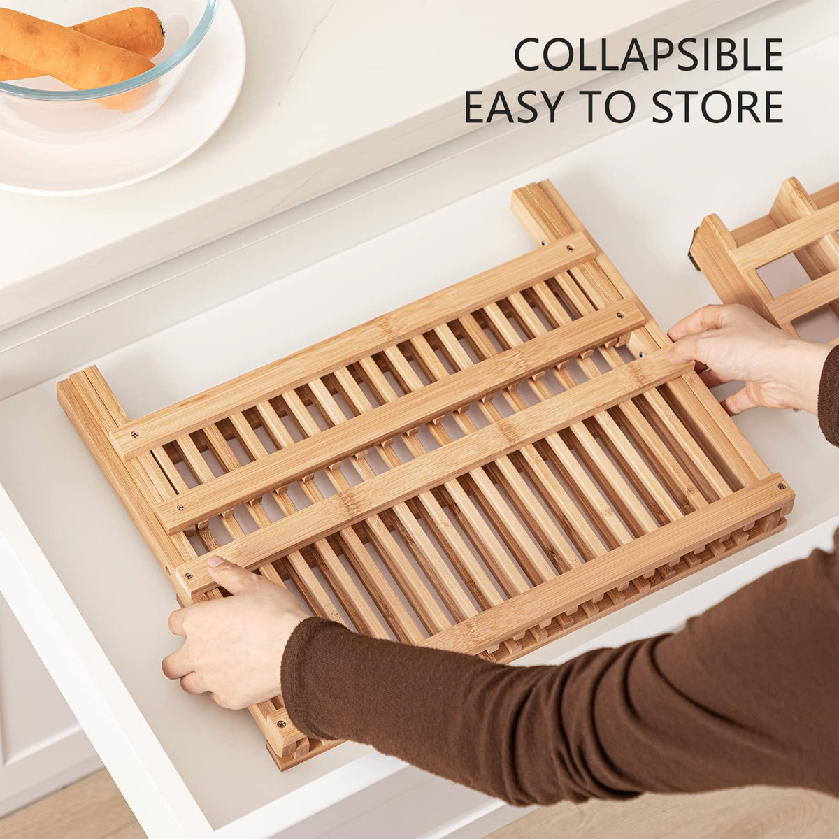 HBlife dish rack lower area accommodates mugs and bowls neatly