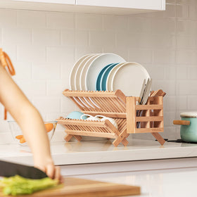 HBlife utensil holder keeps flatware organized during post-wash air-drying