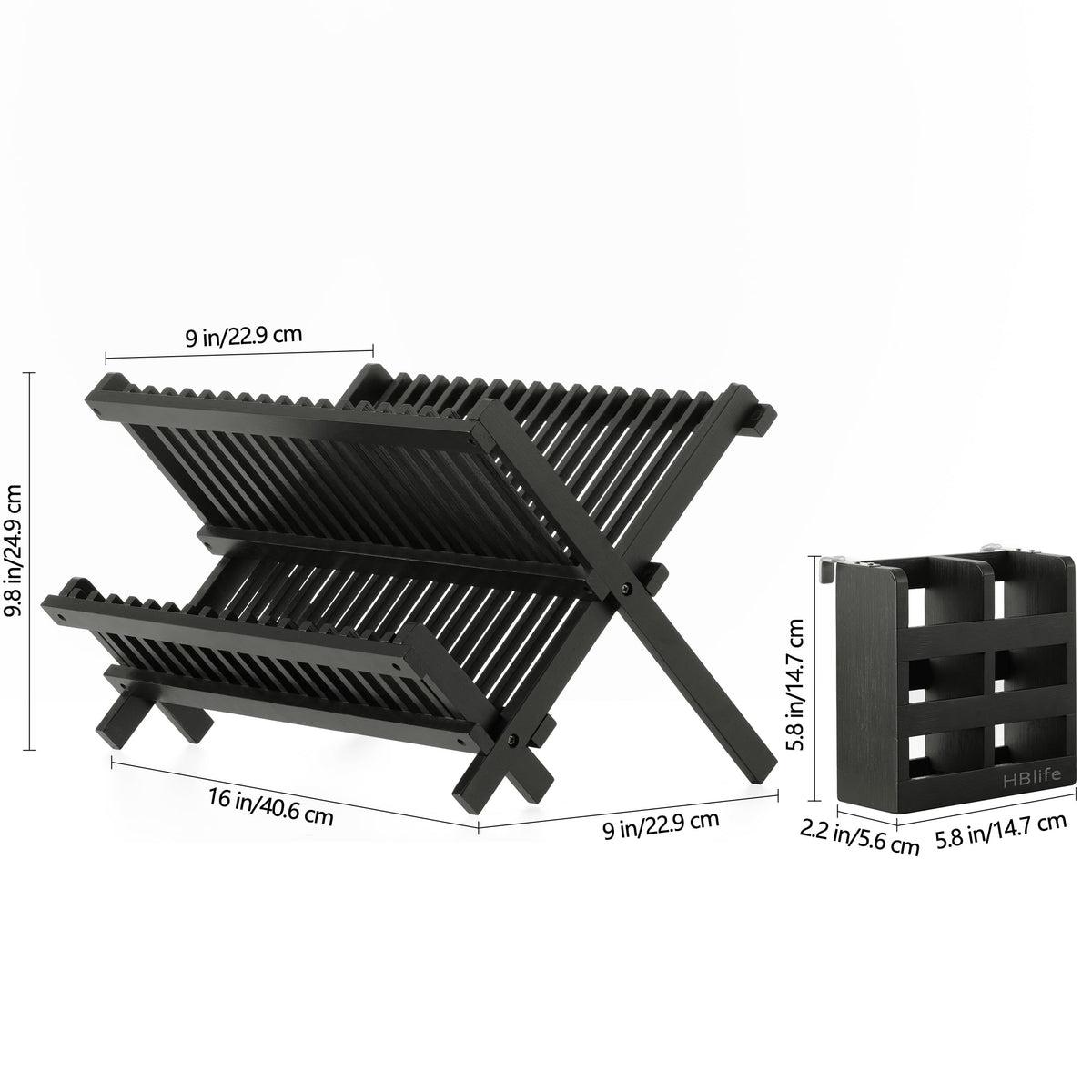 HBlife dish rack utensil holder keeps flatware neatly organized