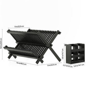 HBlife dish rack utensil holder keeps flatware neatly organized