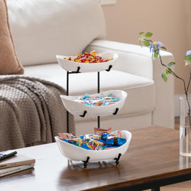 HBlife ceramic rack adapts as a dessert tray for gatherings and parties.