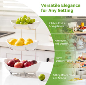 HBlife Fruit bowl display on counter doubles as stylish decor.