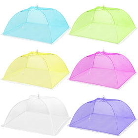 HBlife blue pop-up mesh food cover for picnics protects outdoor snacks from insects