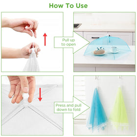 HBlife pink pop-up mesh food cover blocks flies at garden parties