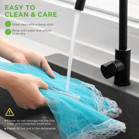 HBlife white pop-up mesh food cover is easy to clean after meals outside