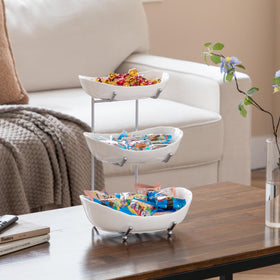 HBlife Serving tray for desserts and snacks using the tiered design.