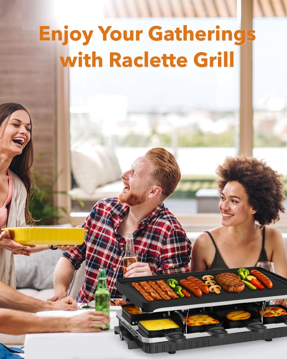 HBN reversible grill plate showing grooved surface and flat side for versatile cooking