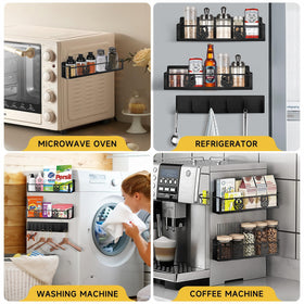 HCBaoXGui black three-pack presents a cohesive, space-saving kitchen upgrade for modern homes.