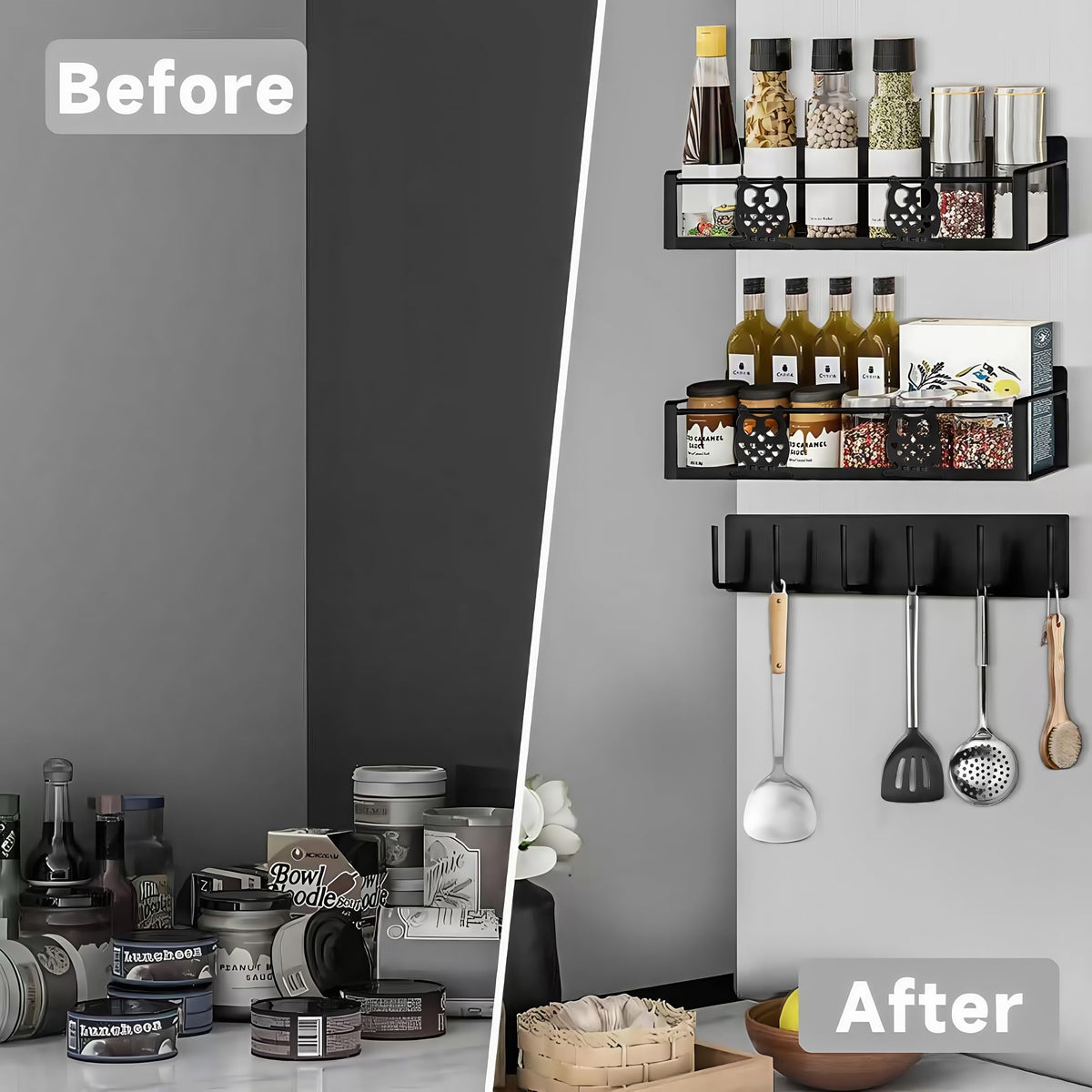 HCBaoXGui fridge-door space maximized with magnetic shelves for streamlined storage.