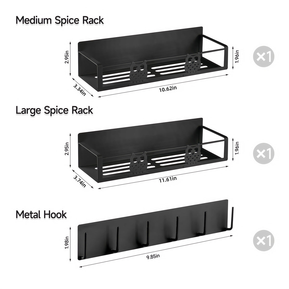 HCBaoXGui owl hook shelf demonstrates versatile magnetic storage for jars.