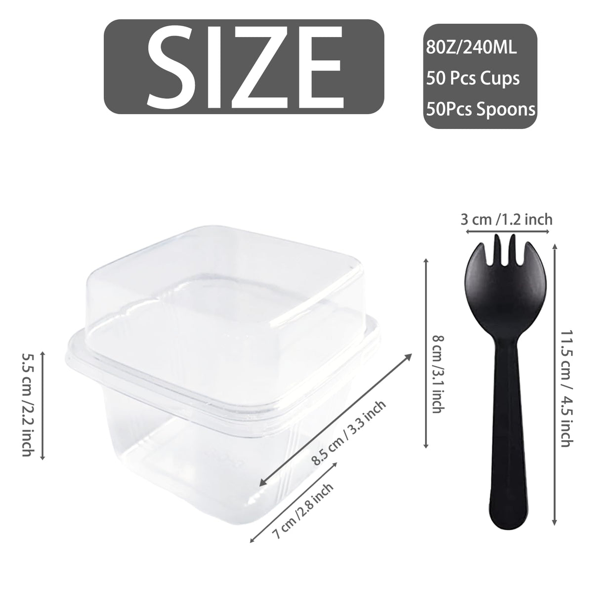 Hdagbnn 50-piece spoons and sporks for quick serving