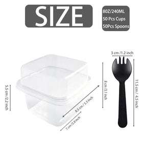 Hdagbnn 50-piece spoons and sporks for quick serving