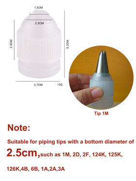 Hdujuan large coupler allows easy tip switching, reducing bag waste during decorating.
