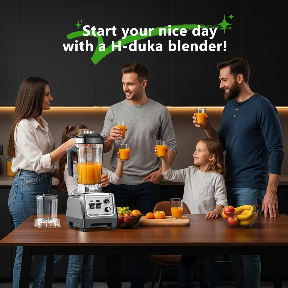 H-Duka blender is ideal for smoothies, soups, nut butters, and sauces.