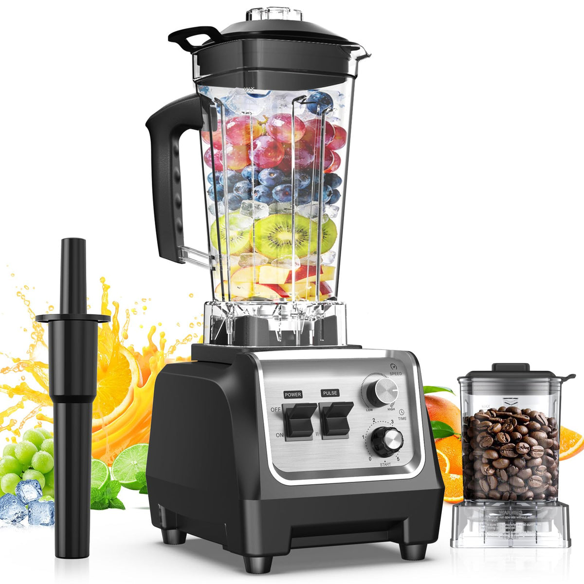 H-Duka 1800W blender pitcher 70oz delivers silky smoothies for family mornings.
