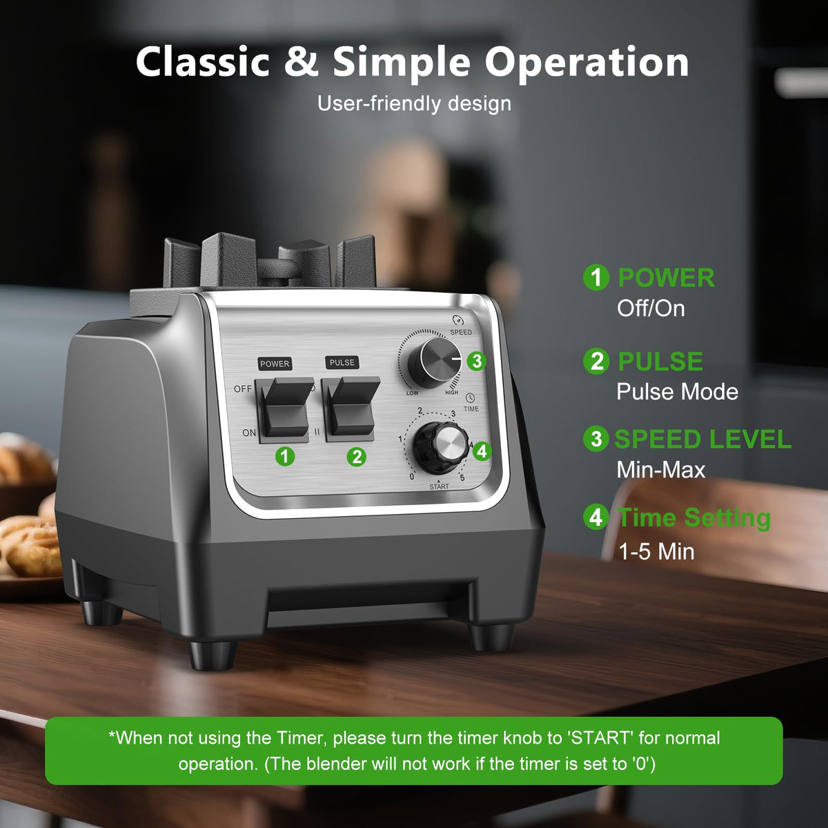 H-Duka self-cleaning mode makes cleanup quick after blending sessions.
