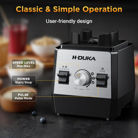 H-Duka blender manual pulse control enables precise texture adjustments