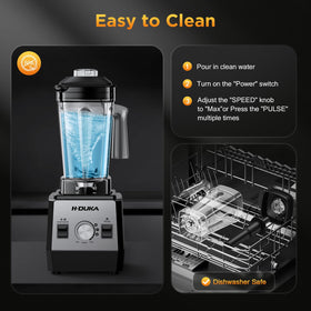 H-Duka blender self-cleaning feature simplifies cleanup after blending