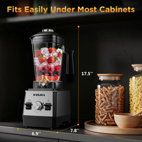 H-Duka blender pouring into glass shows quick, creamy smoothies ready to enjoy
