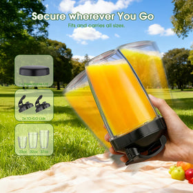 H-Duka 37 oz cup in use, ideal for family servings and bulk smoothies.