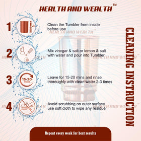 HEALTHANDWEALTH Two-piece copper cups with travel packaging and portability.