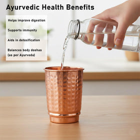 HEALTHANDWEALTH lightweight copper cup designed for easy carrying.