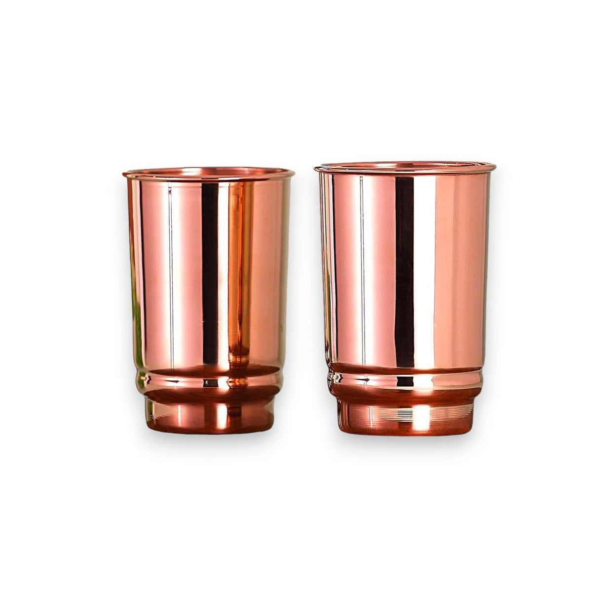 HEALTHANDWEALTH Pure Copper Drinking Cups front view, lacquer-free and durable for everyday use.