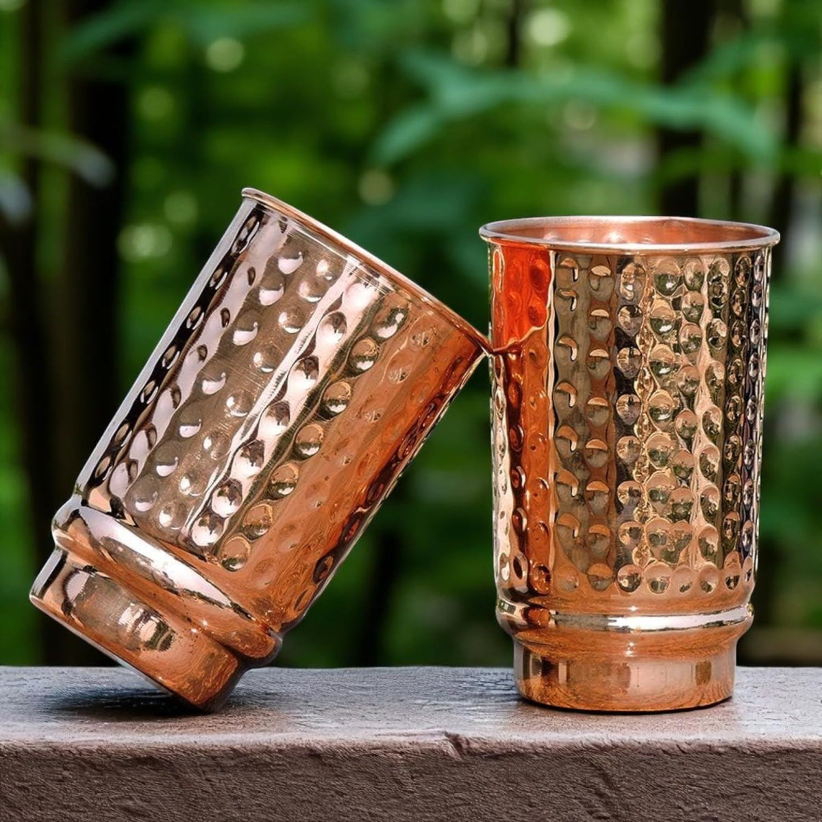 HEALTHANDWEALTH traveler-friendly copper cup ready for travel and daily routines.