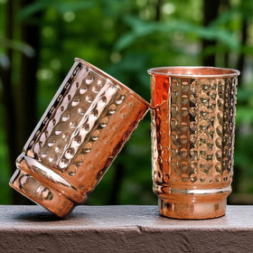 HEALTHANDWEALTH traveler-friendly copper cup ready for travel and daily routines.