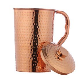 HealthGoodsIn copper pitcher with 1.5 liter capacity for family tables.
