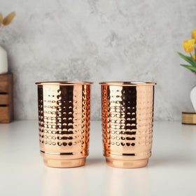 HealthGoodsIn copper tumbler with smooth finish for easy daily handling