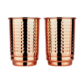 HealthGoodsIn pure copper cups set of 2 for daily hydration