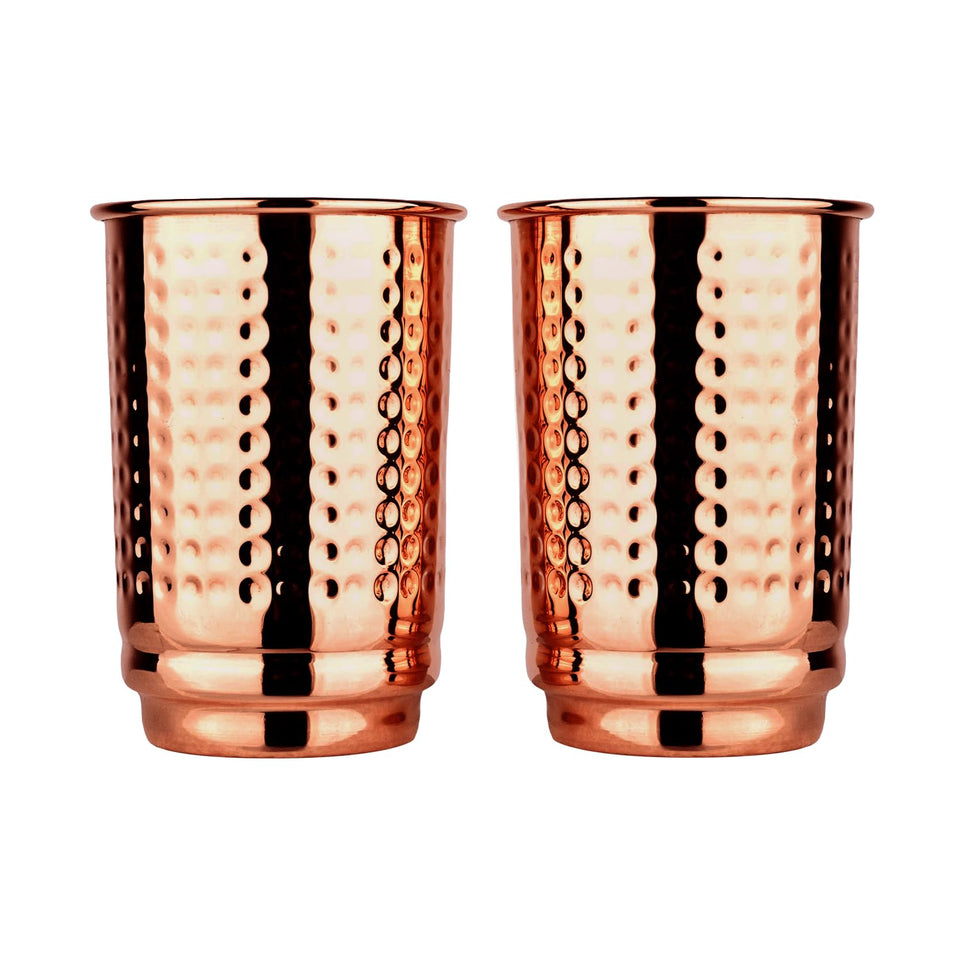 HealthGoodsIn pure copper cups set of 2 for daily hydration