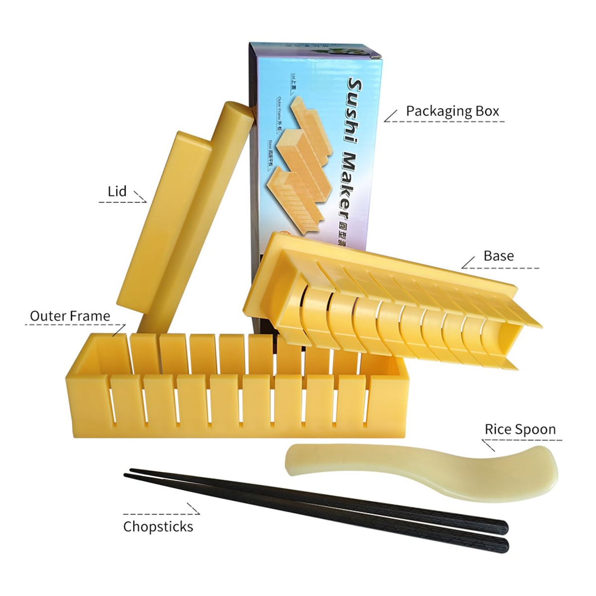 Healthman sushi maker base provides stable assembly for even rice distribution