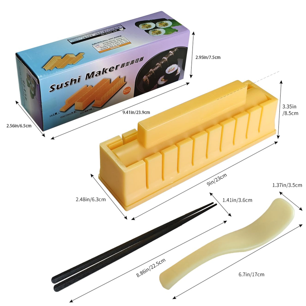 Healthman sushi maker lid seals rice for neat, compact rolls