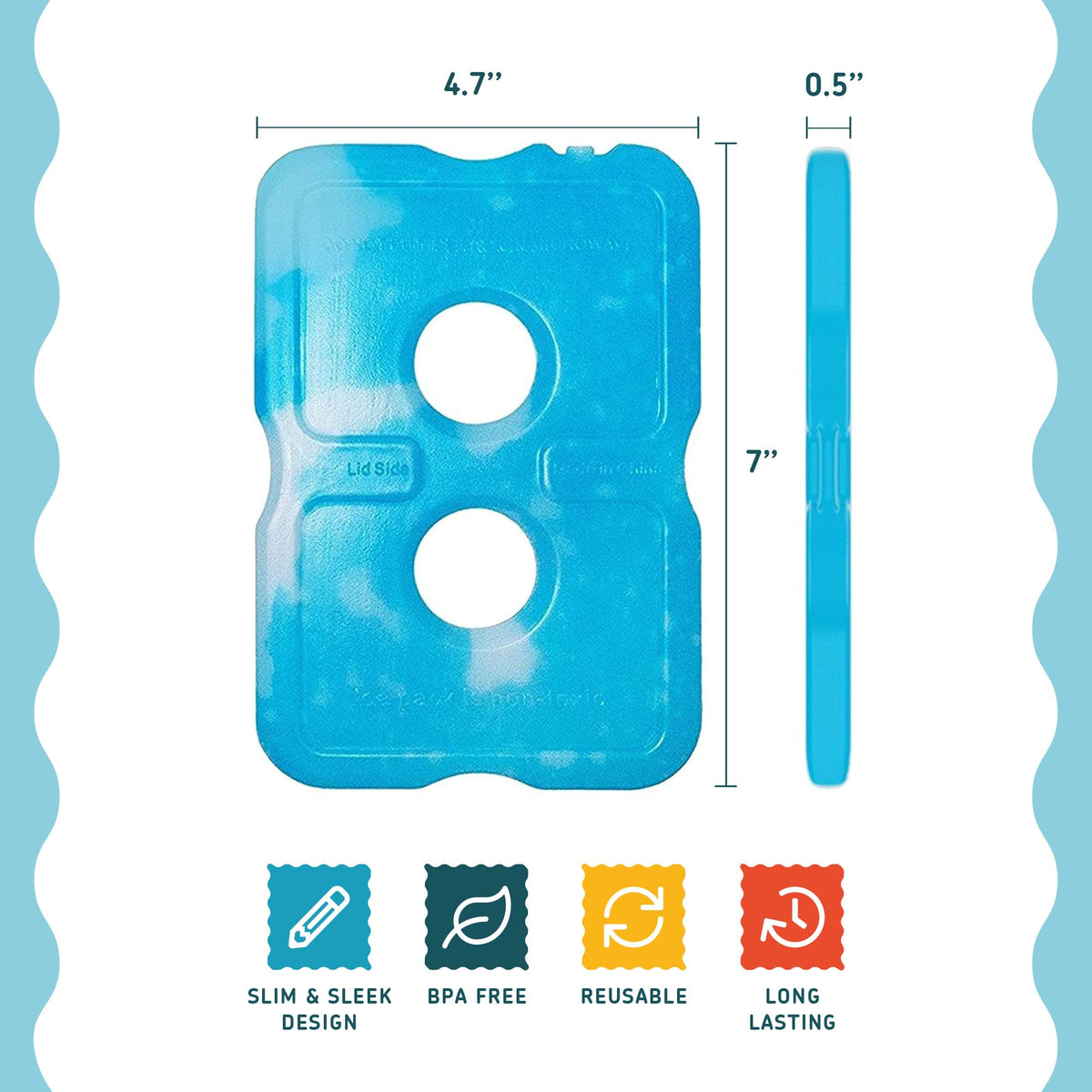 Healthy Packers Cool Pack BPA-free material keeps foods safely cooled