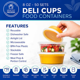 Healthy Packers leakproof deli containers with airtight lids for sauces and soups