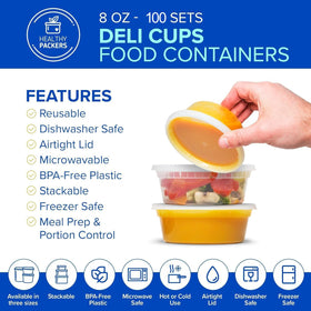Healthy Packers leakproof lids secure liquids for on the go meals.