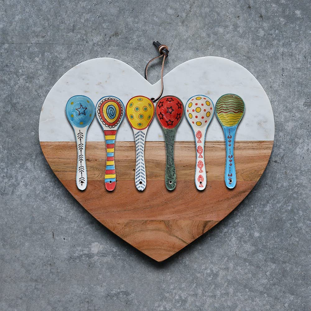 Heart & Home ceramic spoons are lead-free and heat-resistant for safe serving.