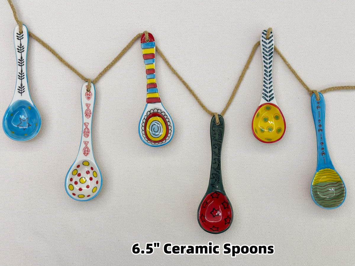 Heart & Home colorful spoons ideal for soups, ramen, and cereals at meals.