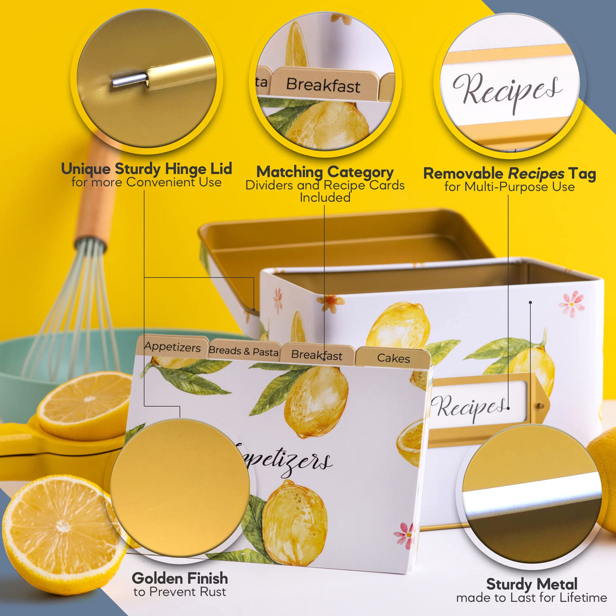 Heart & Berry lemon recipe card pack ready to write and share.