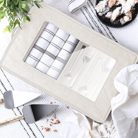 Hearth & Harbor cream case clear window for quick content visibility