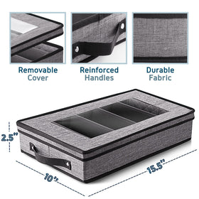Hearth and Harbor padded-dividers soft interior protects delicate cutlery during storage.