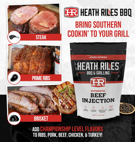 Heath Riles Beef Injection bag sealed ready for brining