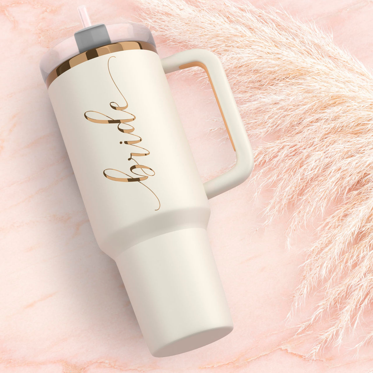 Heather & Willow Bride Cup fits car cup holder.