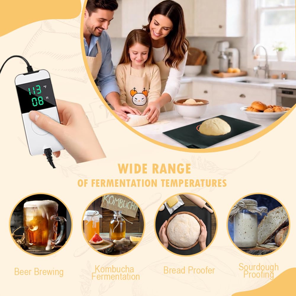 HeatIdeas control panel displays real temperature for precise proofing
