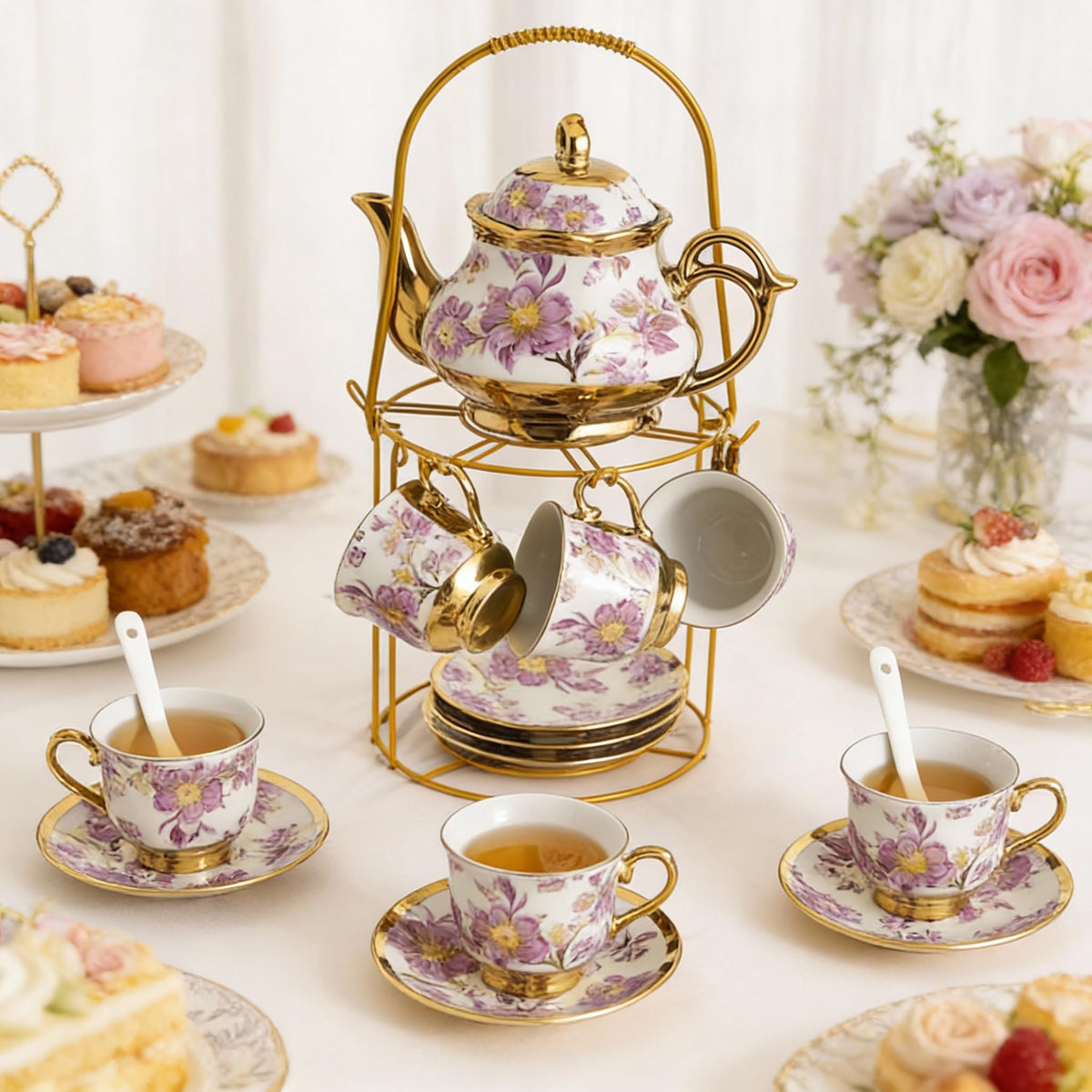 Hebaogugu patio-ready tea service for outdoor entertaining.