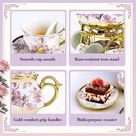 Hebaogugu six teaspoons complement the set for convenient serving.