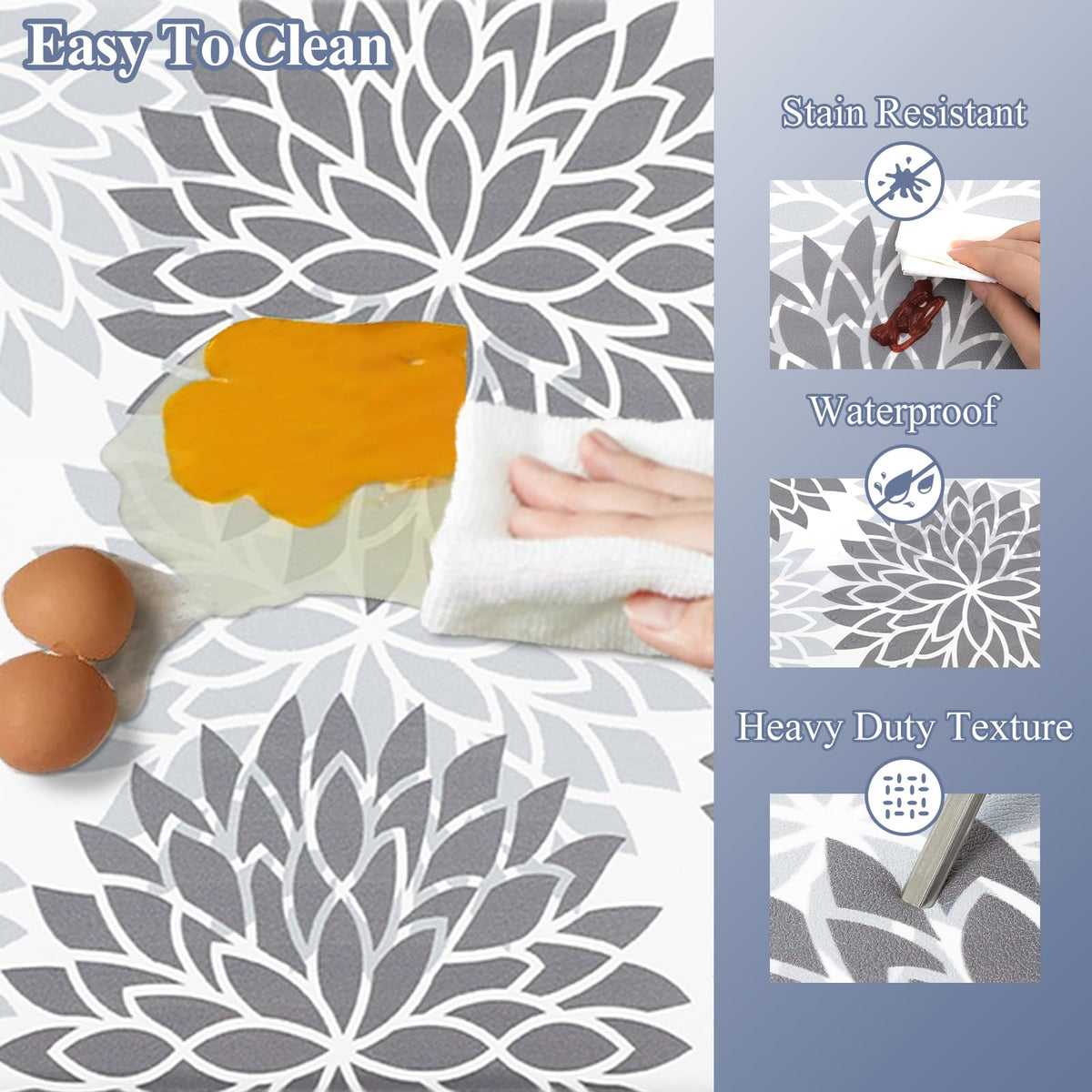 Durable PVC foam with reinforced edges maintains cushion and shape