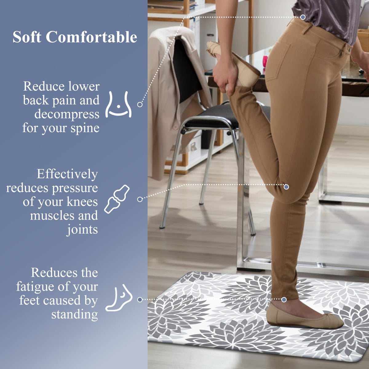 Versatile placement by sink, stove, laundry, office, or entryways